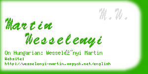 martin wesselenyi business card